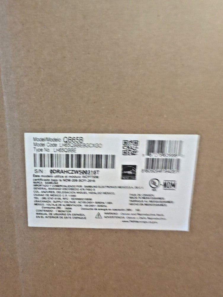 New, Samsung, QB65B, 65" COMMERCIAL 4K UHD LED LCD DISPLAY