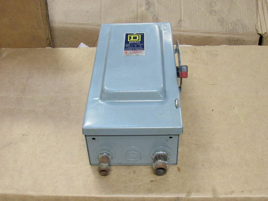 SQUARE D FUSED SAFETY SWITCH H-362 SER E1 60 A AMP 600VAC 3PH 3P 3 POLE - USED