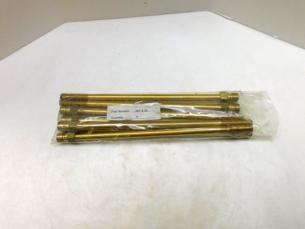 NO NAME BRASS EXTENSION PLUG NIPPLES 351 X 10 10"L 9/16"HEX 1/8"NPT LOT OF 7