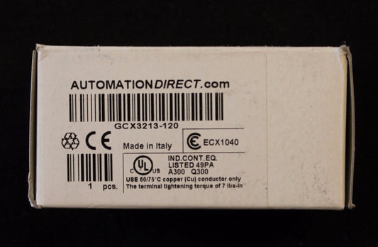 AUTOMATION DIRECT GCX3213 120 22MM Amber Yellow Lens Illuminated Push Button
