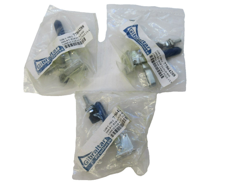 (NEW - Lot of 3) GIBRALTAR PRODUCTS 77864288 , GIB-U-100-2 U-Bar Toggle Clamp