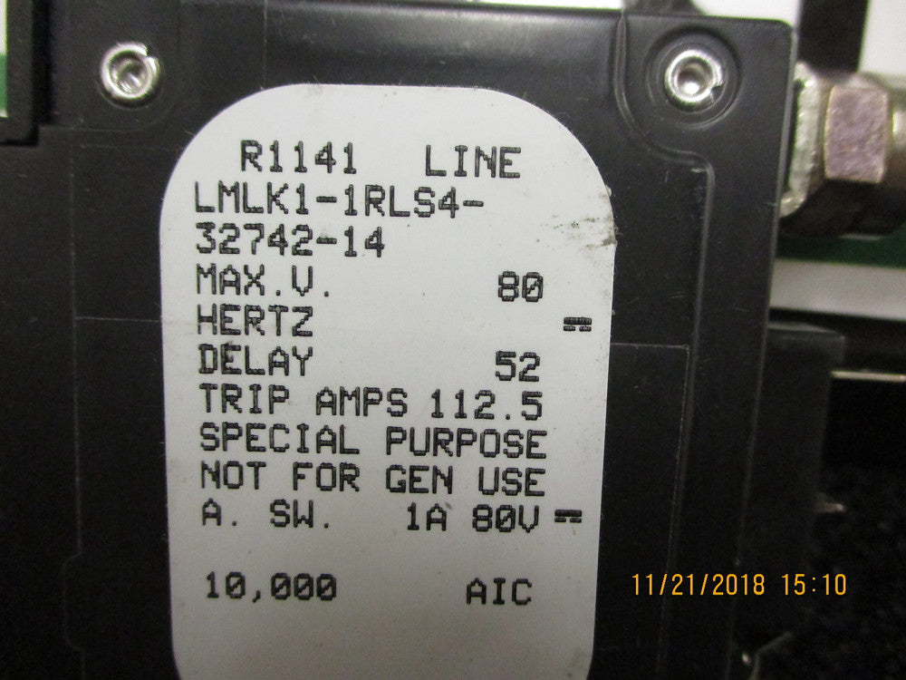 LMLK1-1RLS4-32742-14 Airpax CIR BRKR MAG-HYDR LEVER BRAND NEW!