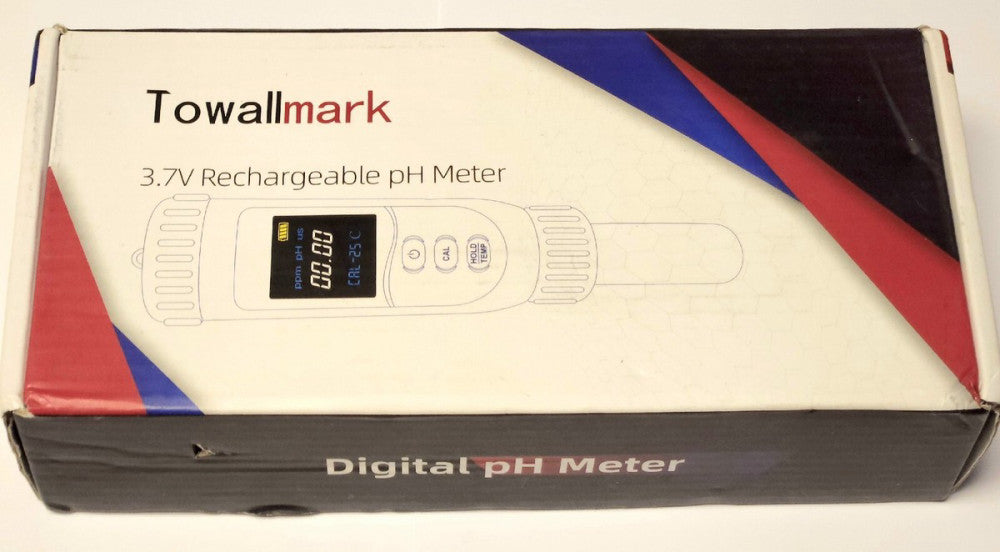 TOWALLMARK DIGITAL PH Meter 3.7 Volt Rechargeable