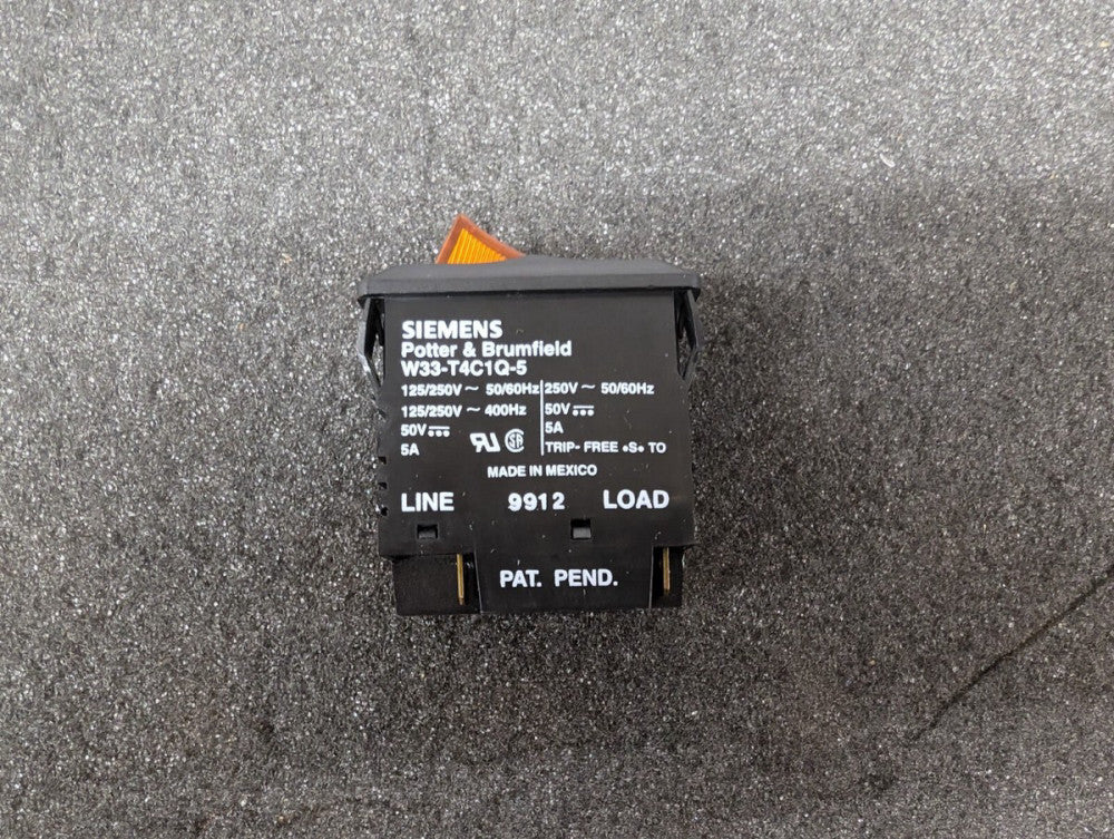 New, Siemens, W33-T4C1Q-5, CIR BRKR THRM 5A 250VAC 50VDC