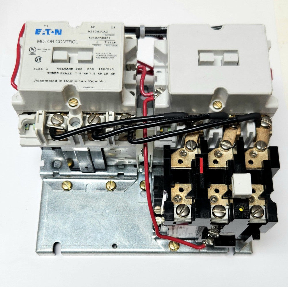 EATON CUTLER HAMMER A210M1CAC Size 1 A200 Reversing Starter 120 VAC