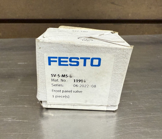 New FESTO SV-5-M5-B 11914 Front Panel Valve
