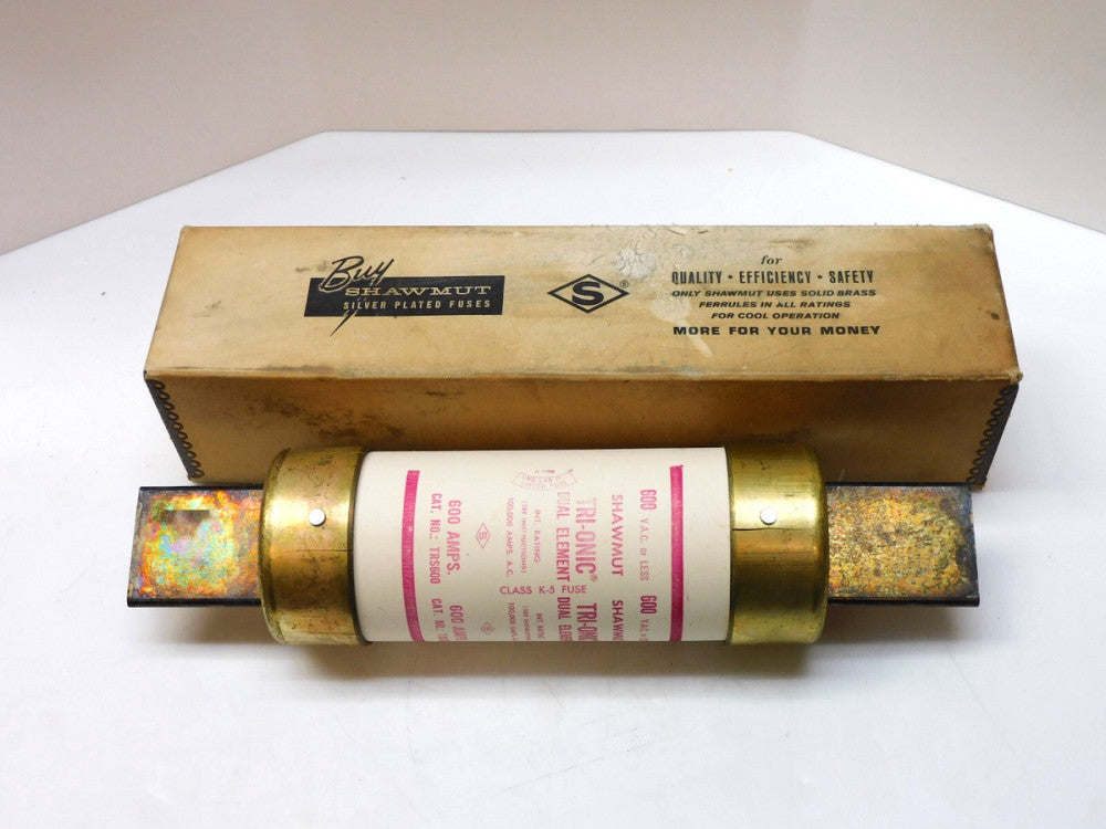 SHAWMUT TRS600 TRI-ONIC DUAL ELEMENT FUSE SILVER PLATED 600VAC 600AMP