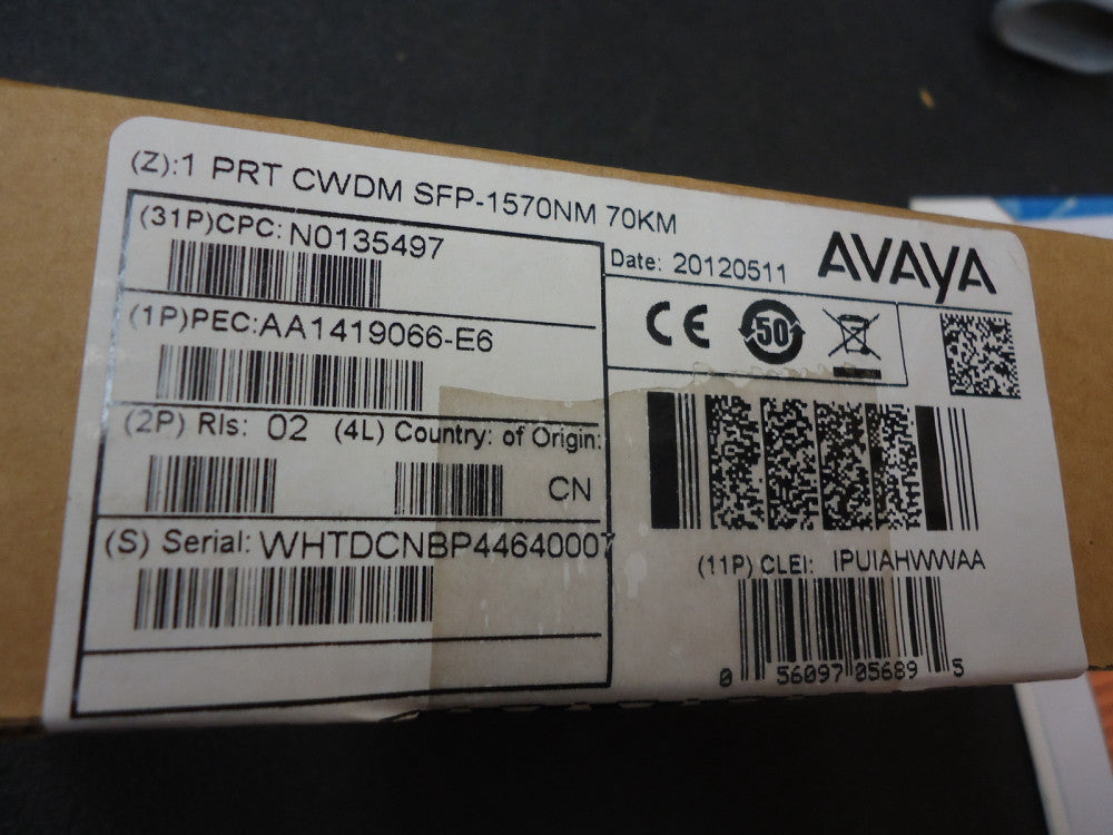 AA1419066-E6 AVAYA 1PORT CWDM SFP-1570NM 70KM BRAND NEW!
