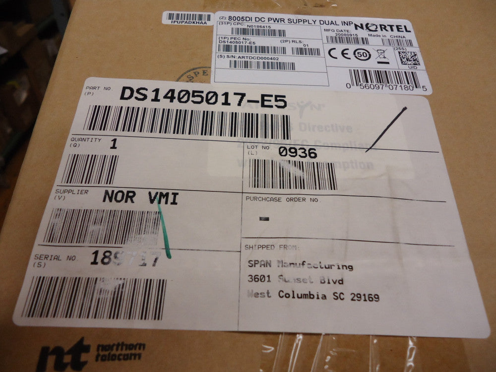 DS1405017-E5 AVAYA 8005DI DC POWER SUPPLY BRAND NEW!