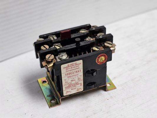 FURNAS BI-METAL OVERLOAD RELAY 48DC37AA4 600VAC - USED
