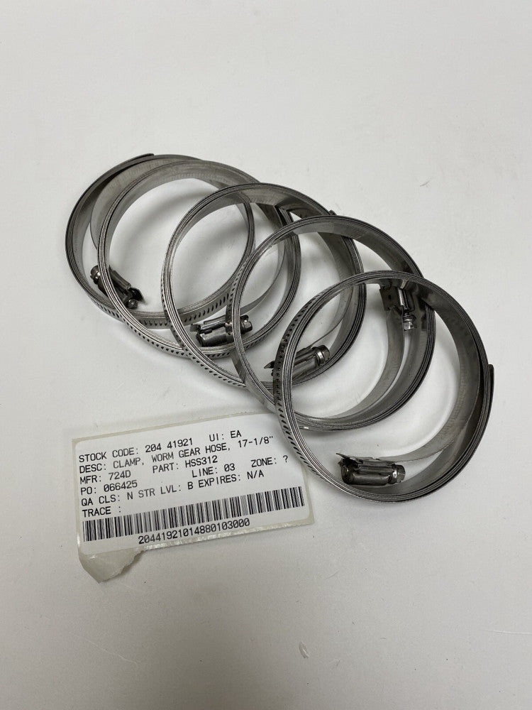 Lot of 5 New Dixon Hose Clamps Worm Gear HSS312 Stainless 
