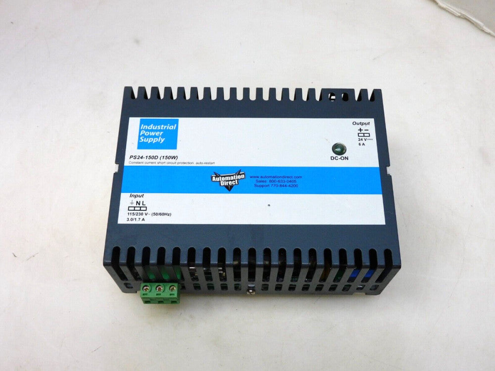 AUTOMATION DIRECT PS24-150D POWER SUPPLY 115/230V 50/60HZ 3.0/1.7A 150W 24V 6A