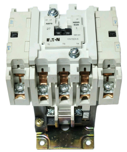 EATON CUTLER HAMMER CN15DN5AB 5 Pole 120 VAC Size 1 Contactor CN15DN5 27 AMP