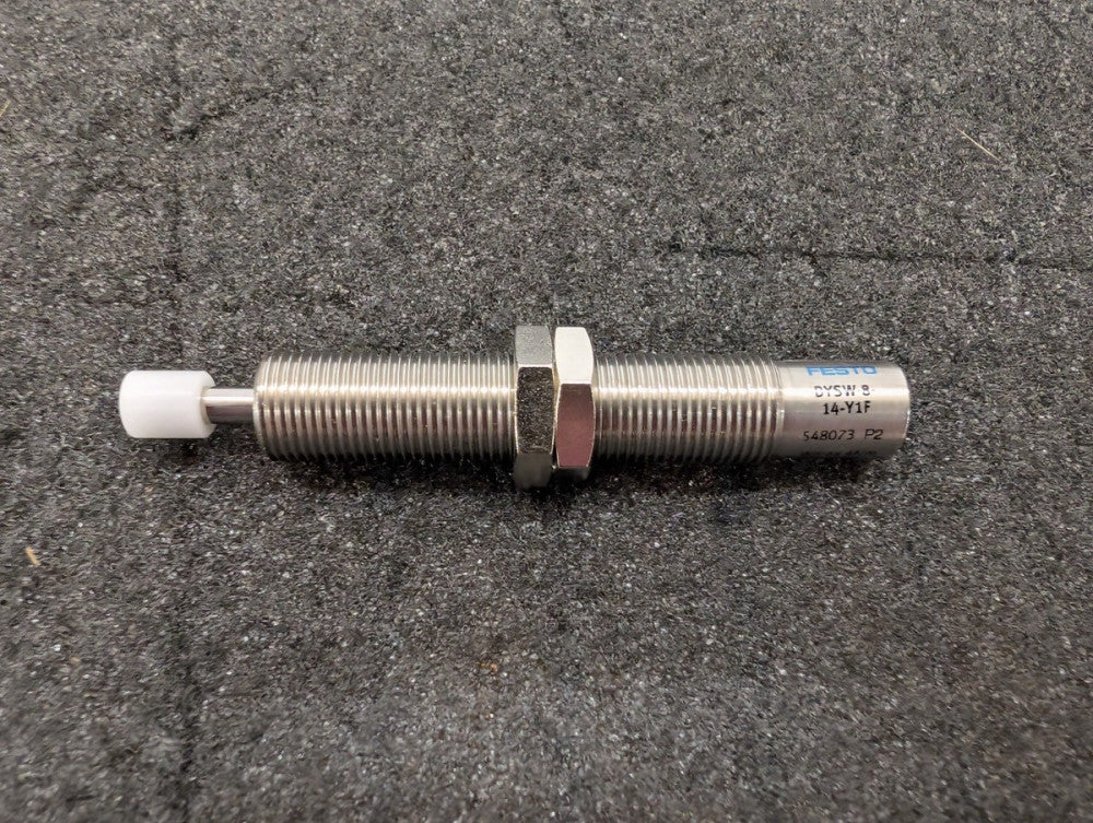 New, Festo, DYSW-8-14-Y1F, PNEUMATIC SHOCK ABSORBER, SIZE 8, 14MM STROKE