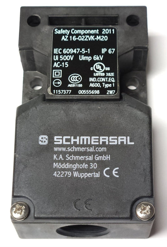 SCHMERSAL AZ16 02ZVK M20 Safety Interlock Switch with AZ15 16B1 Operating Key