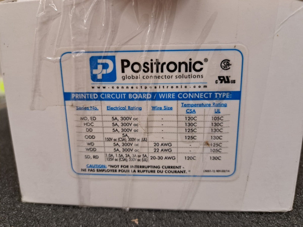 New, Positronic, ODD78M3S600Z/AA, D-Sub High Density Connectors D-Sub Male Conne