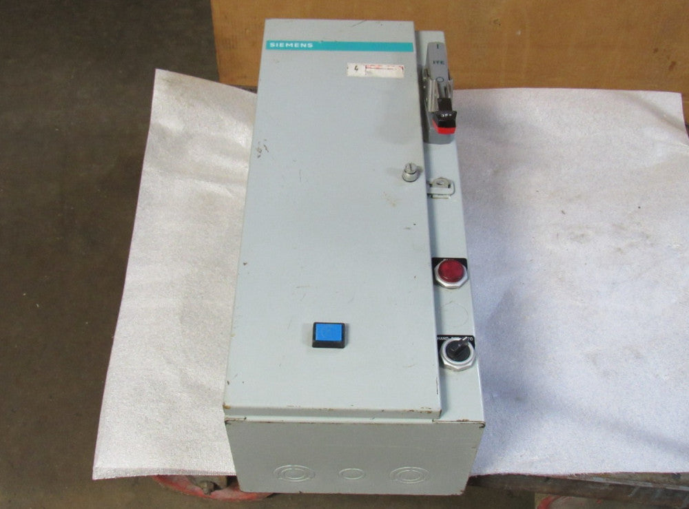SIEMENS FUSIBLE STARTER ENCLOSURE ONLY SCFD13 SIZE SZ 2 W/ Backplate