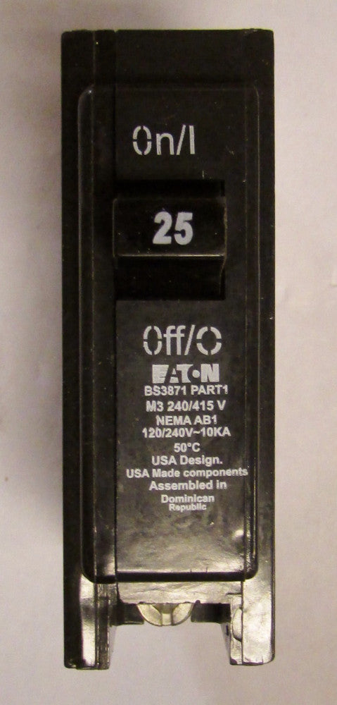 EATON CUTLER HAMMER HQP1025R3 Type HQP 50° Circuit Breaker 67C8023G05 HQP1025