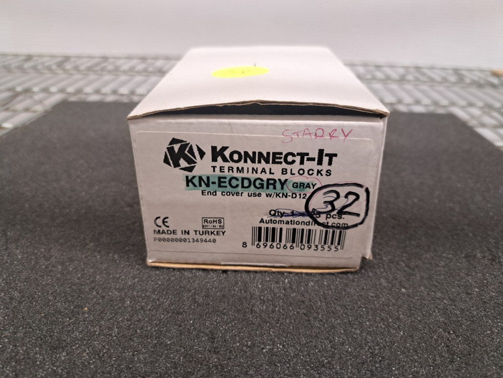 New, AD, KN-ECDGRY, Konnect-It Term. Block End Covers used w/ KN-D12 - Lot of 32
