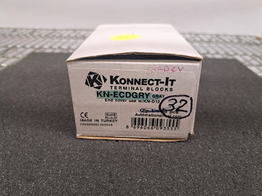 New, AD, KN-ECDGRY, Konnect-It Term. Block End Covers used w/ KN-D12 - Lot of 32