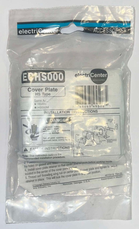 ELECTRIC CENTER ECHS000 Cover Plate HS Type