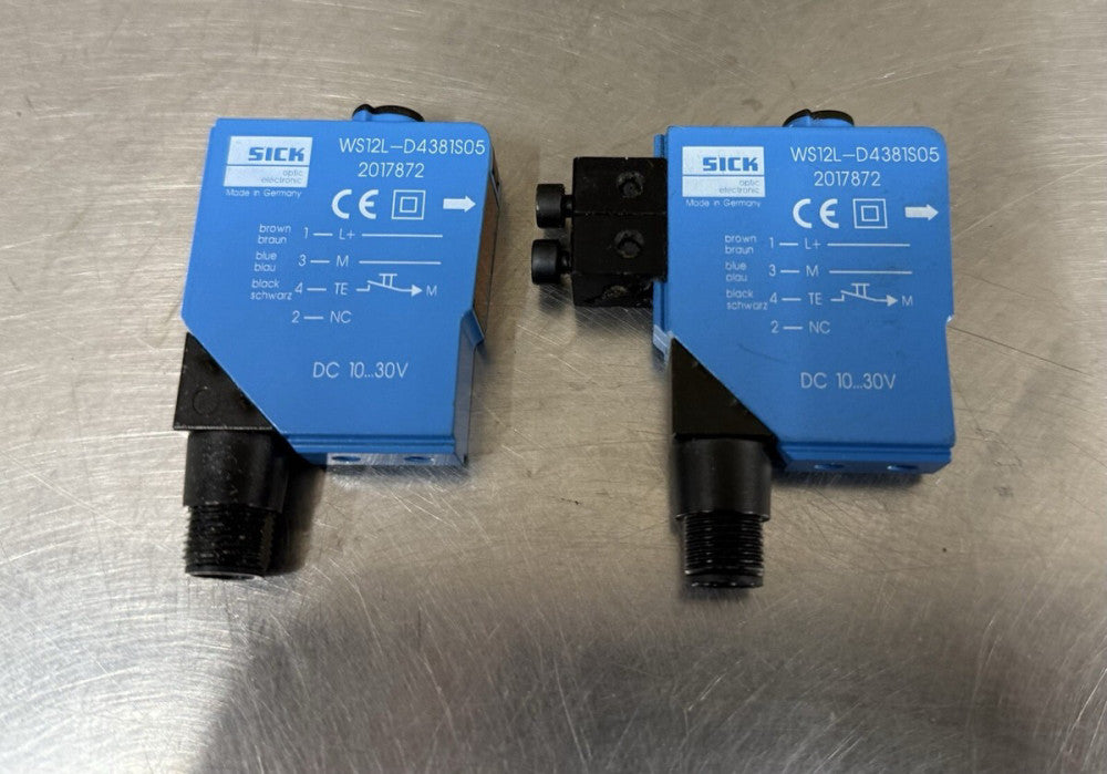 Lot Of 2 - Sick WS12L-D4381S05 2017872 Laser Light - Used