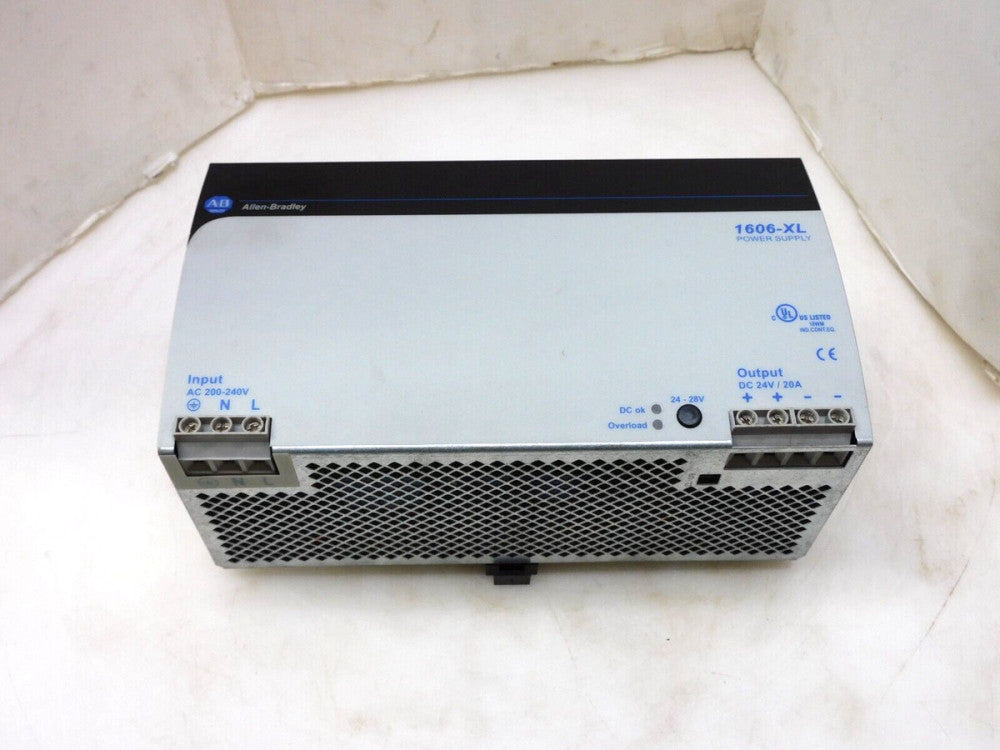 ALLEN BRADLEY 1606-XL480E POWER SUPPLY 200-240VAC 5A 50/60Hz 24-28V 20A OUTPUT