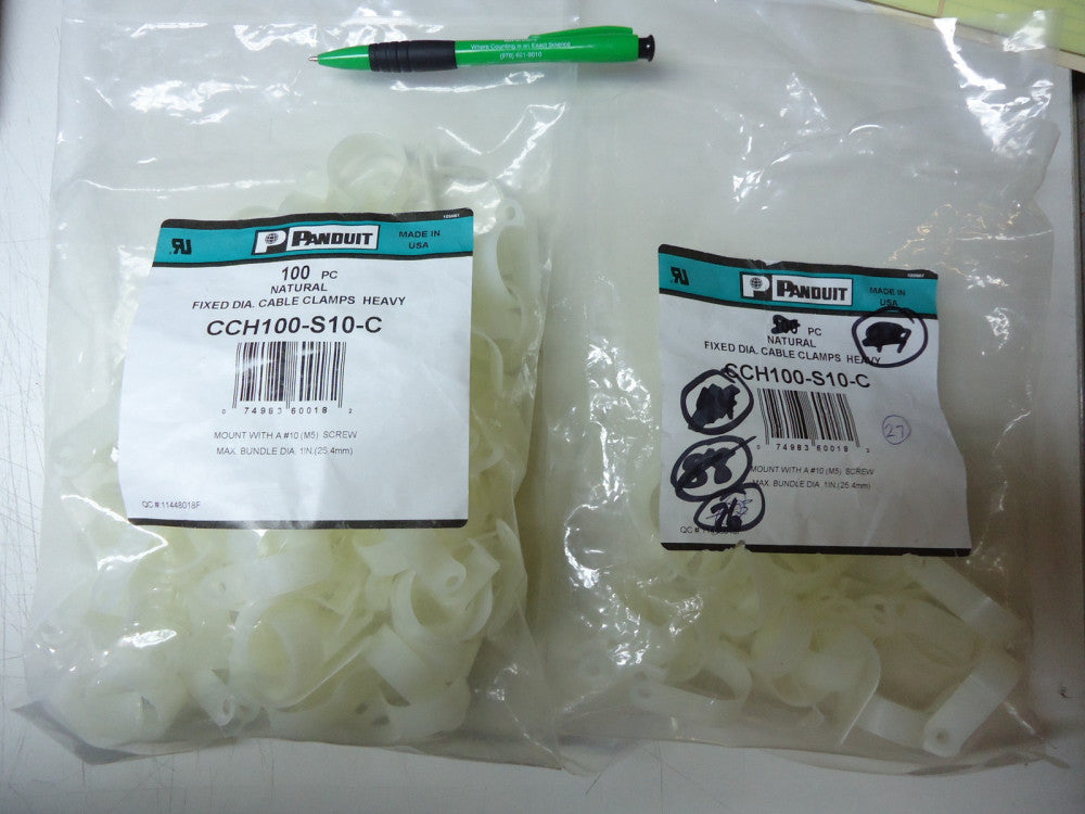 New, Panduit, CCH100-S10-C, CABLE CLAMP, 1 INCH, Lot of 127