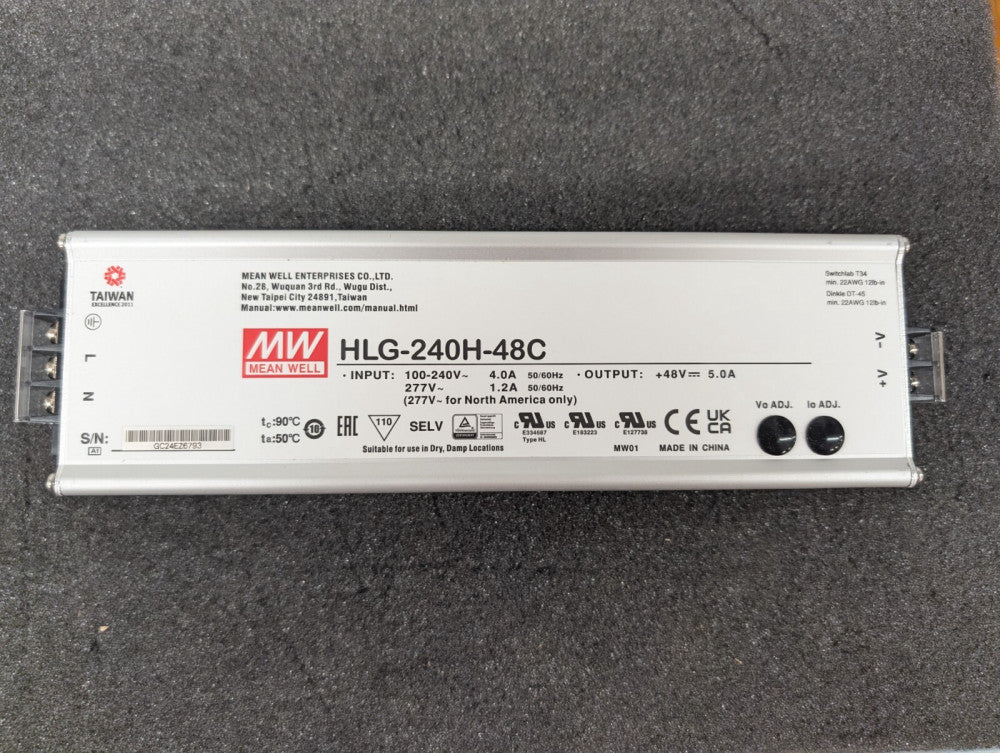 New, Meanwell, HLG-240H-48C, LED Power Supplies 240W 48V 5A TERMINAL BLOCK