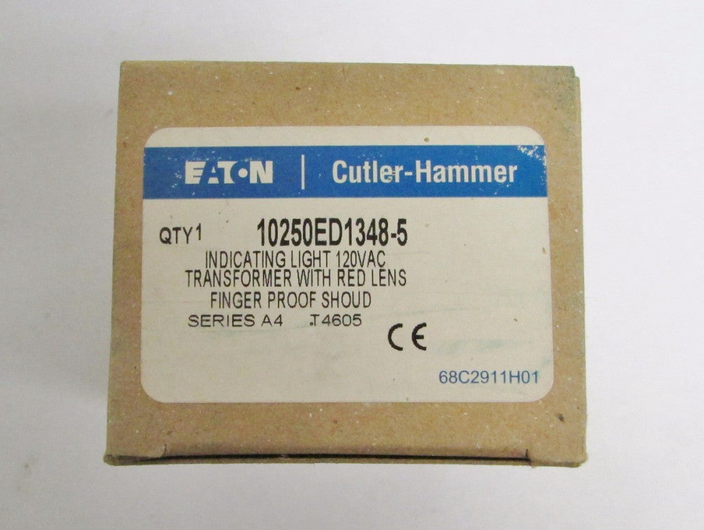 EATON CUTLER HAMMER 10250ED1348-5 Red Lens Indicating Pilot Light 10250 ED1348 5