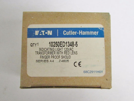 EATON CUTLER HAMMER 10250ED1348-5 Red Lens Indicating Pilot Light 10250 ED1348 5