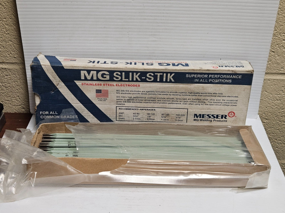 83Pcs 6 Lbs Messer MG 6308L Slik-Stik Electrode E308L-16 AWS A5.4 1/8" X 14" New