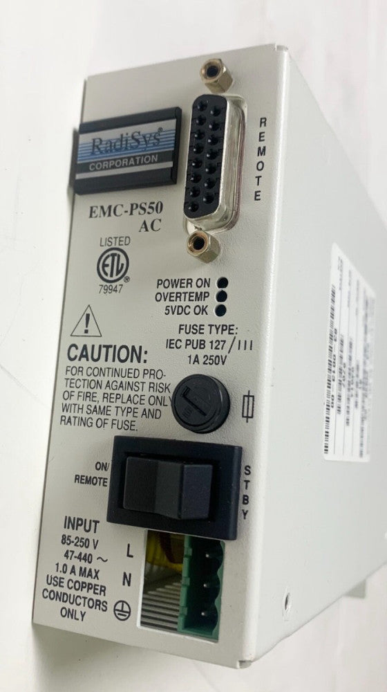RADISYS EMC Ps50 Power Supply Input 85-250 VAC 47-440 073 20659 02