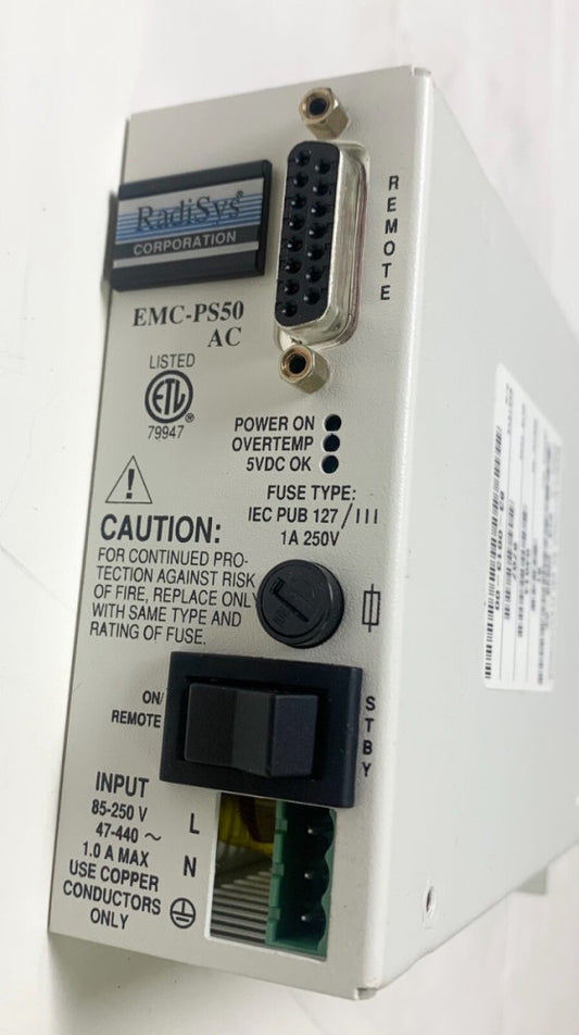 RADISYS EMC Ps50 Power Supply Input 85-250 VAC 47-440 073 20659 02