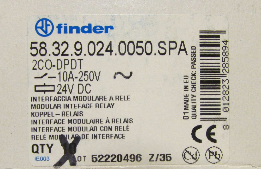 FINDER 58.32.9.024.0050.SPA 2 CO-DPDT Interface Mod Relay 58 32 9 024 0050 SPA