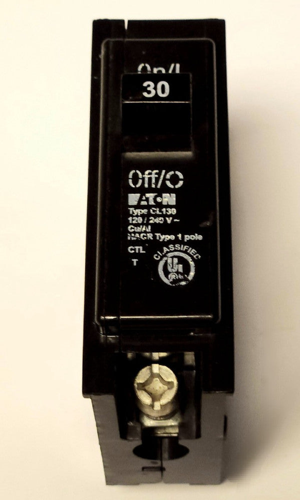 EATON CUTLER HAMMER CL130 Single Pole 30 AMP Type CL Circuit Breaker