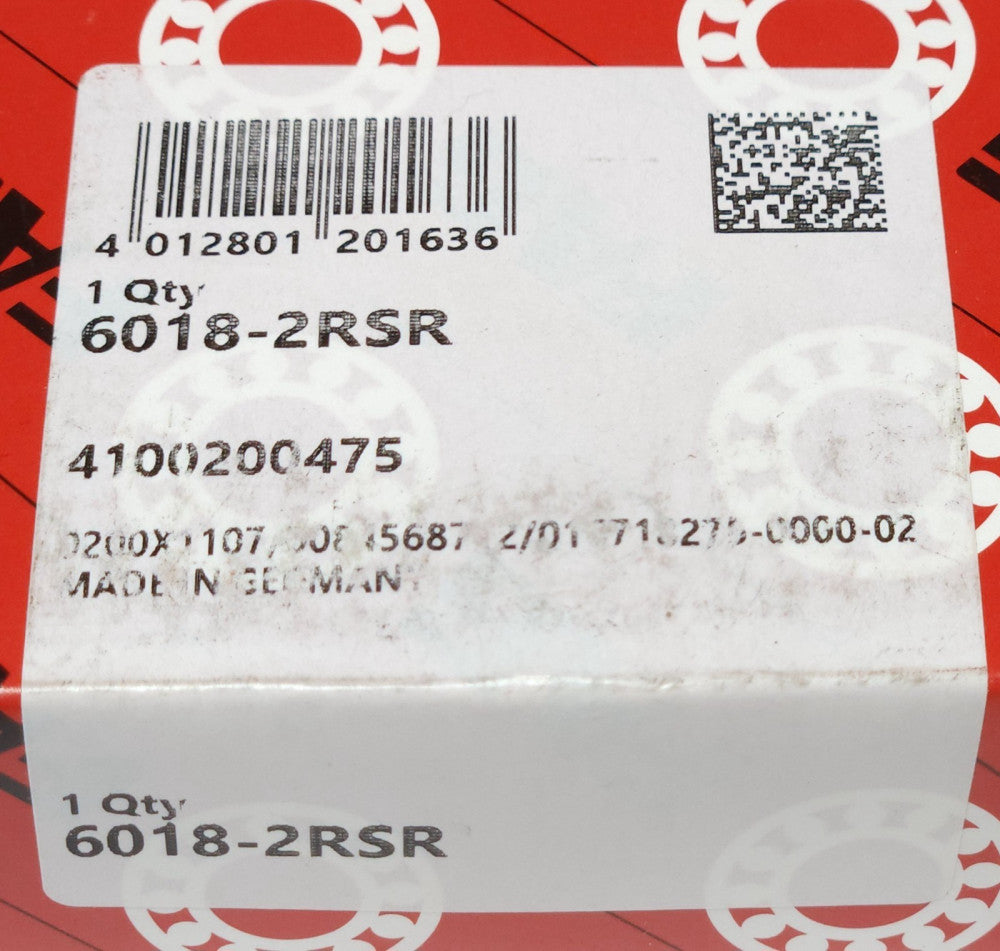 SEALED FAG 6018 2RSR Deep Groove Single Row Radial Ball Bearing 90mm Inner 140mm