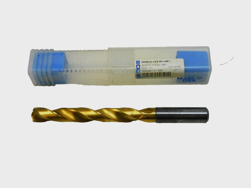 Seco SD207A-13.5-83-14R1 2-Flute COOLANT THRU Drill 02447325