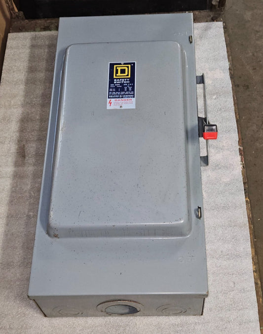 Square D H-364 Fusible Safety Switch Ser E1 200 A Amp 600Vac 3Ph 3P