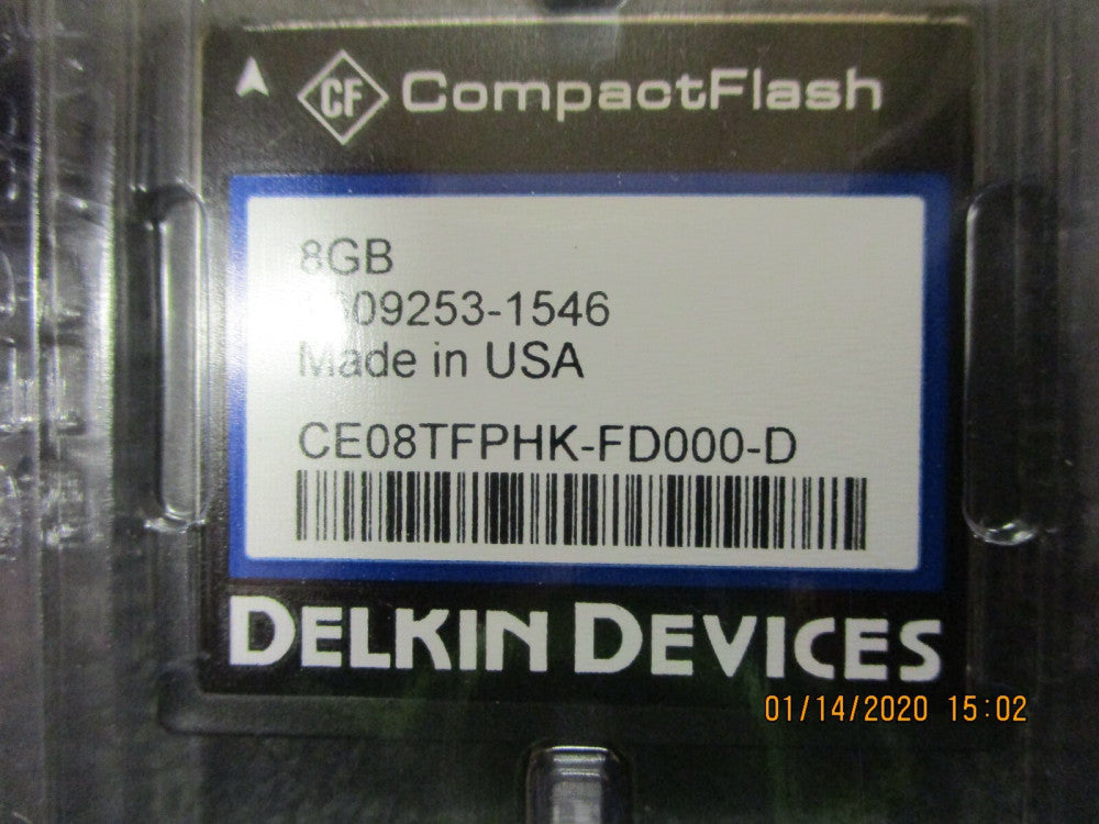 New, Delkin Devices, CE08TFPHK-FD000-D, CompactFlash 8GB, Industrial Standard CF
