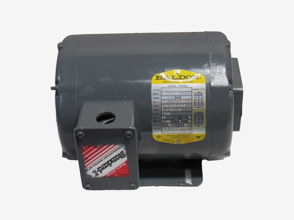 Baldor Motor 35G23-86 3/4 Hp 208-230/460V 3Ph 1725Rpm 56YZ Frame