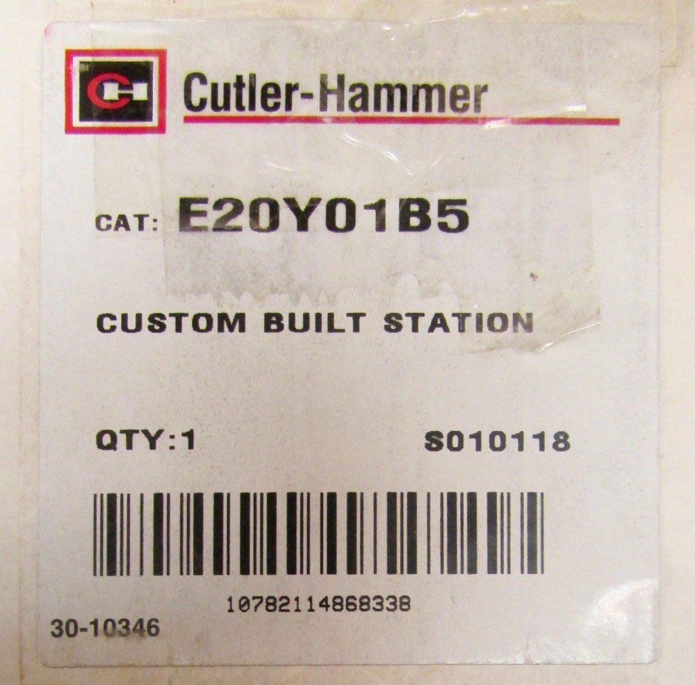 CUTLER HAMMER E20Y01B5 10250T 2 Pos Maintained Selector ON OFF Switch w/ Lockout