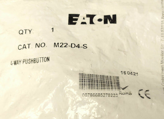 EATON M22 D4 S BLACK 4 Way Momentary Pushbutton Operator 22mm QUAD Control