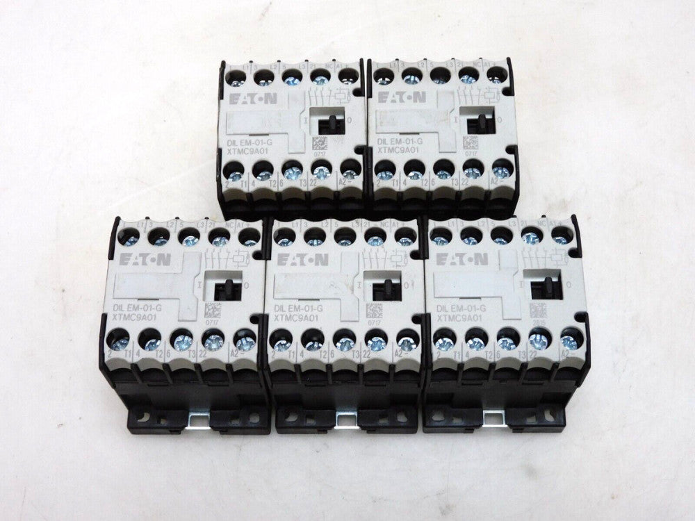 LOT OF 5 EATON DILEM-01-G CONTACTOR RELAY 24VDC