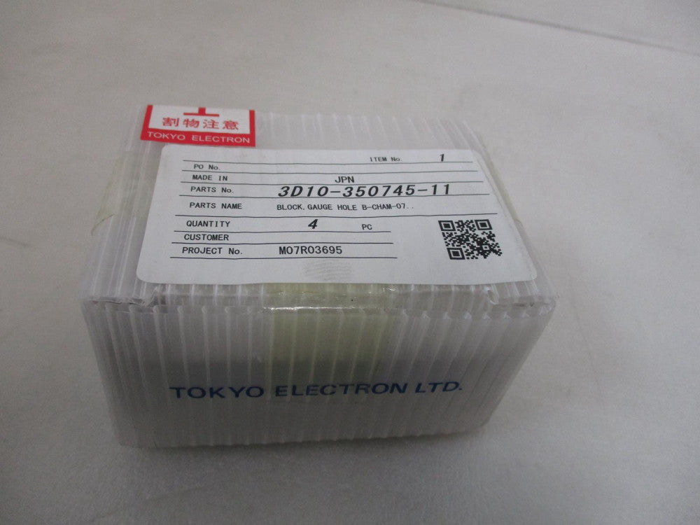 TOKYO ELECTRON 3D10-350745-11 BLOCK, GAUGE HOLE B-CHAM-07