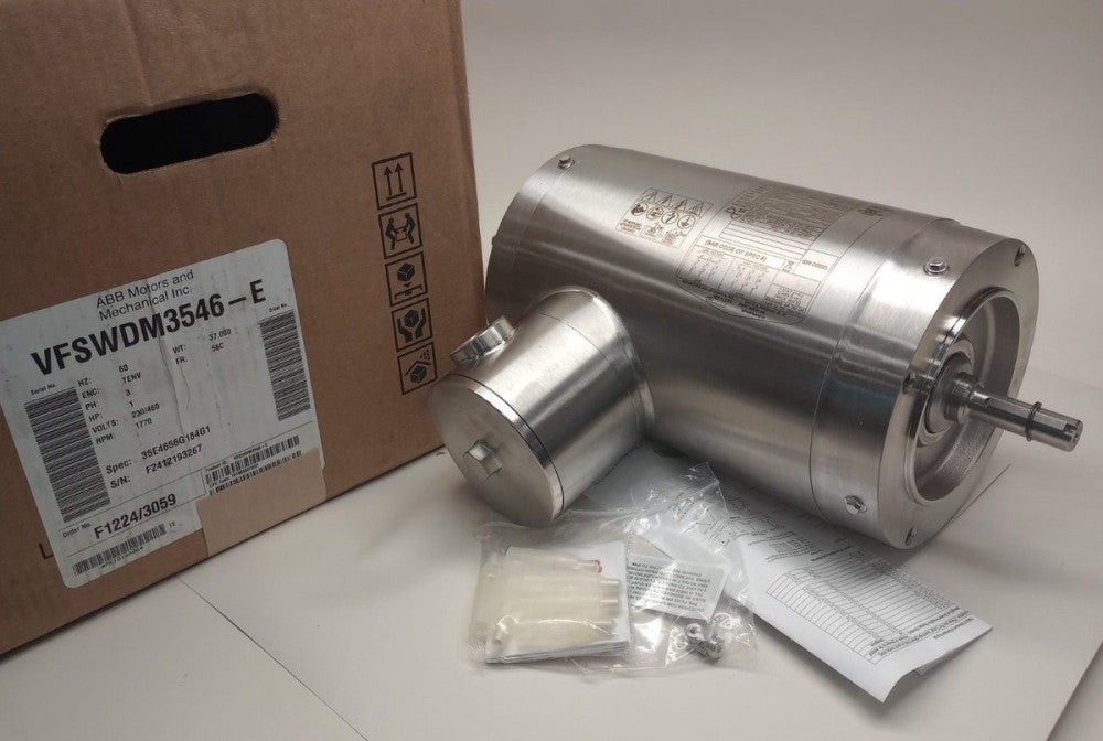 Baldor VFSWDM3546-E Washdown Motor 1hp 230/460V 1770rpm 56C TENV 35E4656G184G1