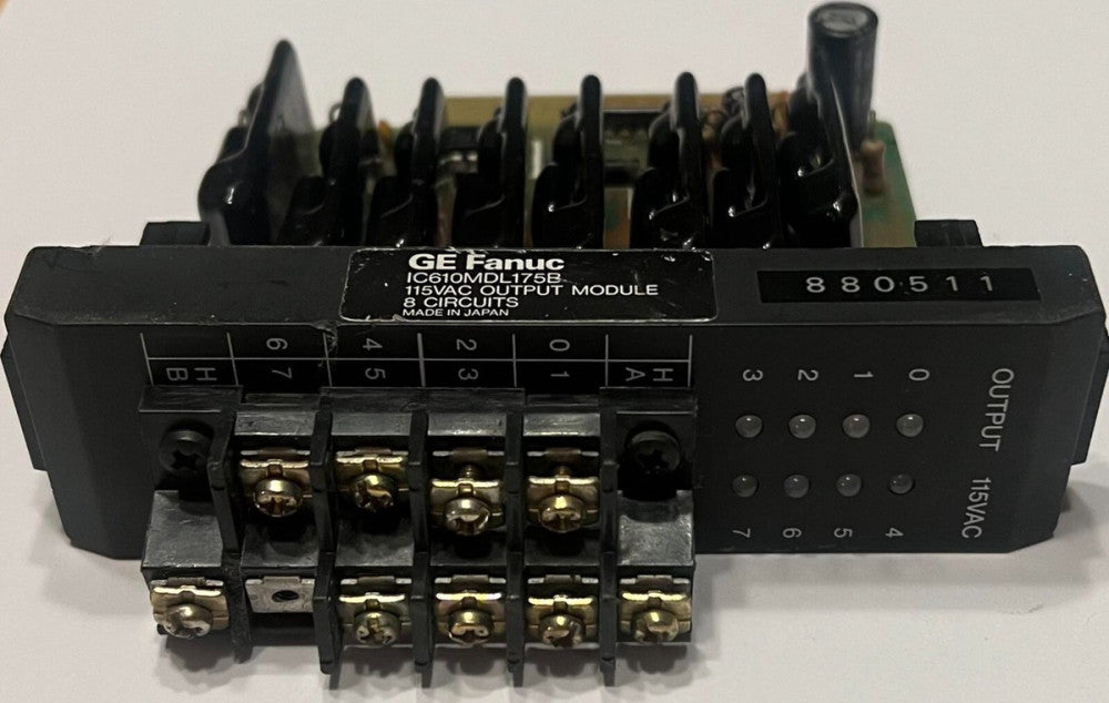 GENERAL ELECTRIC GE FANUC IC610MDL175B 115VAC Output Module 8 Circuits