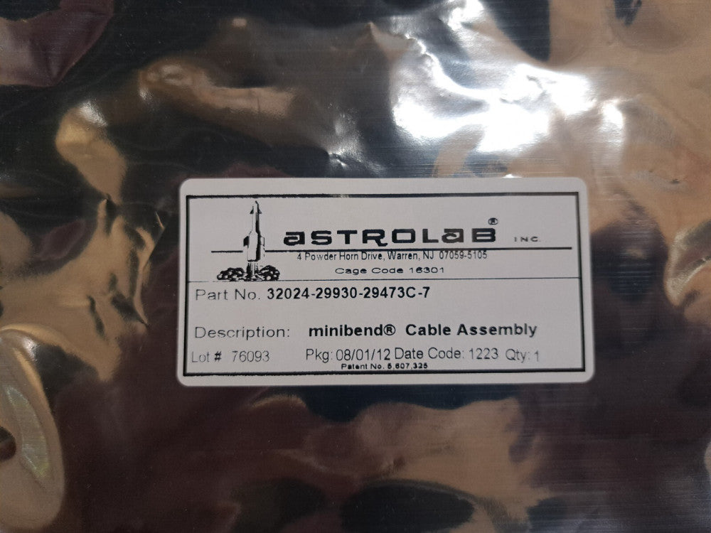 New, Huber & Suhner, 32024-29930-29473C-7, RF Cable Assembly