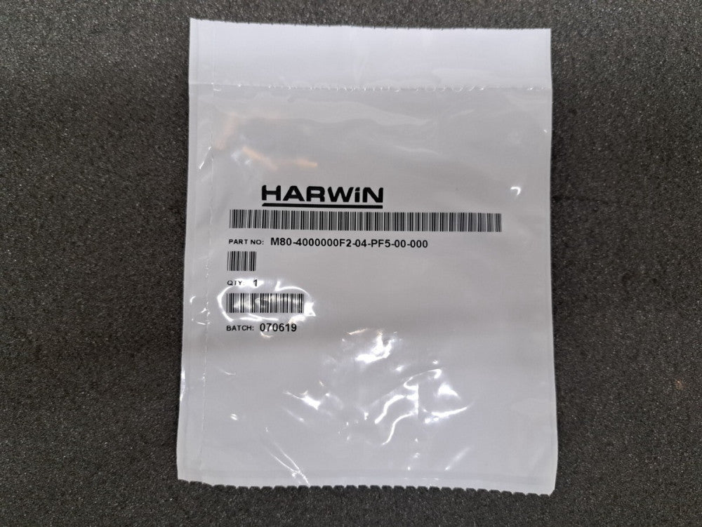 New, Harwin, M80-4000000F2-04-PF5-00-000, 4 Pos. Female SIL 10 AWG Cable Conn.