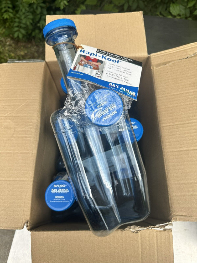 Box Of 6 - San Jamar RCU64 - 64 oz Rapi-Kool Cold Paddle New